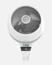 Close up of the control panel on a white 6803 DC Medium-sized Pedestal Air Circulator