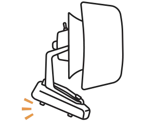 Vheat Safety Tipover icon with a tilted heater indicating it will shut off