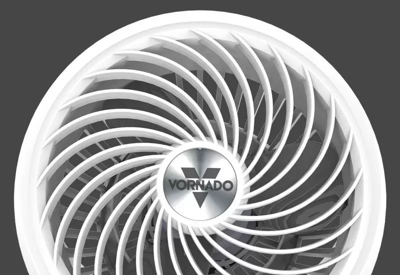 133DC Energy Smart Small Air Circulator White 133DC Energy Smart Small Air Circulator closeup