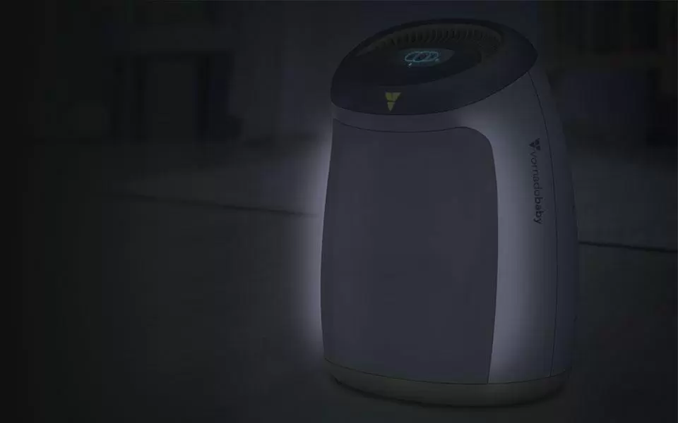 Purio Night Glow Banner Purio Nursery Air purifier glowing at night