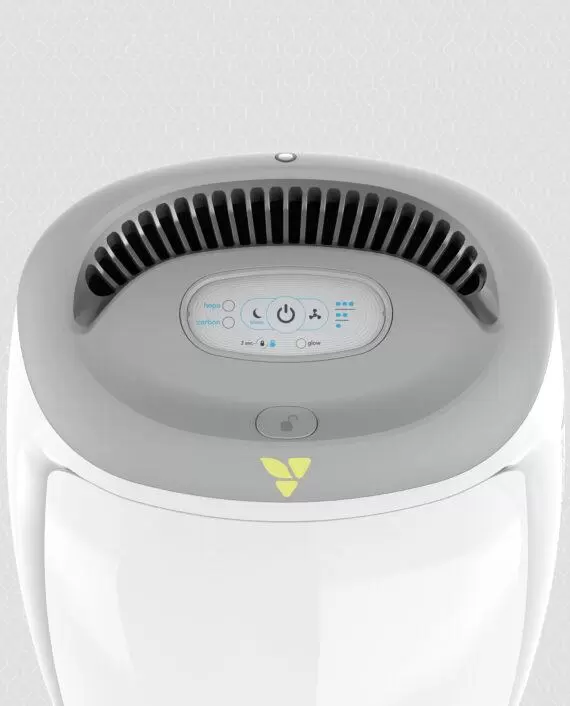 White Purios Nursery Air Purifier Control