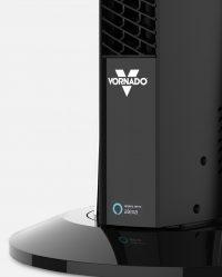 OSCR37 AE tower circulator base with a White Vornado logo and a Works With Alexa badge