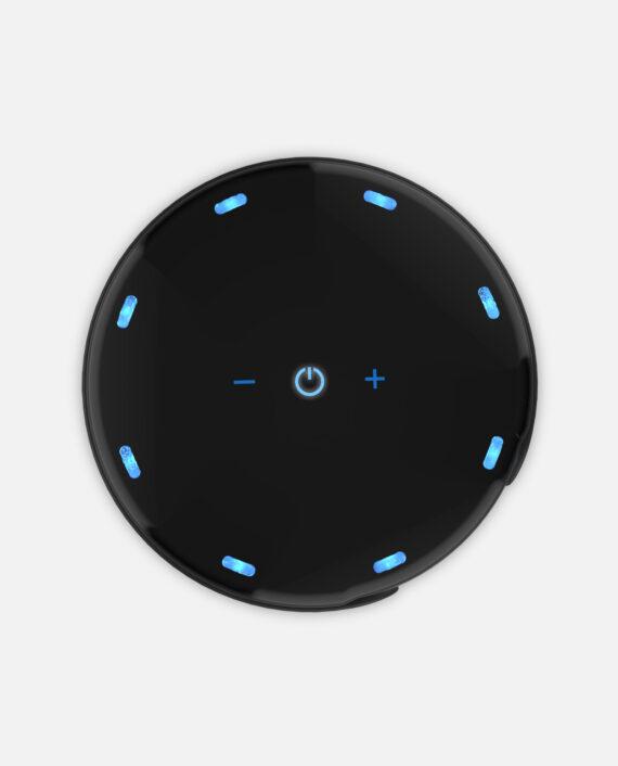 ATOM 1S Controls lit up in blue