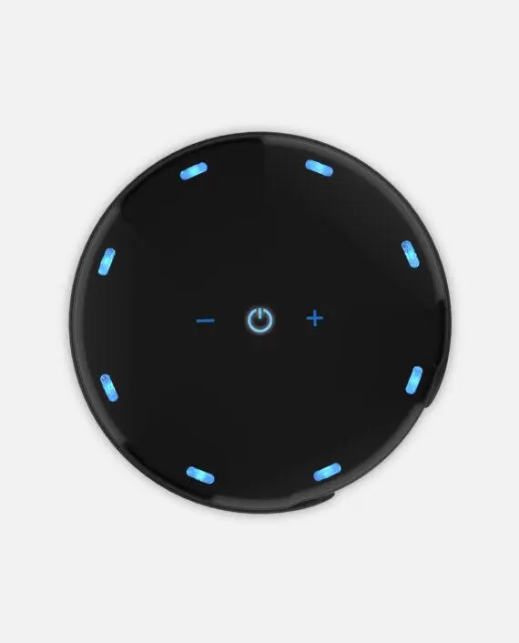 ATOM 1S Controls lit up in blue