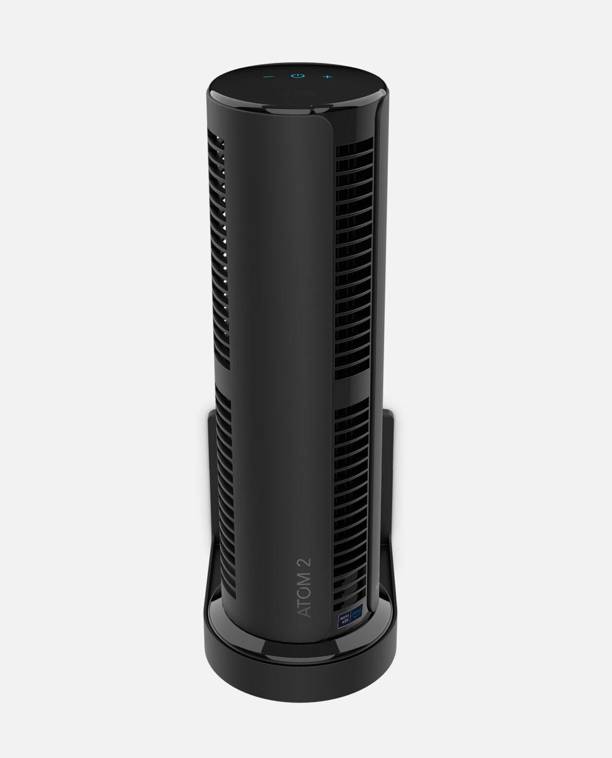 ATOM 2W AE Compact Oscillating Tower Circulator with Wall Mount and