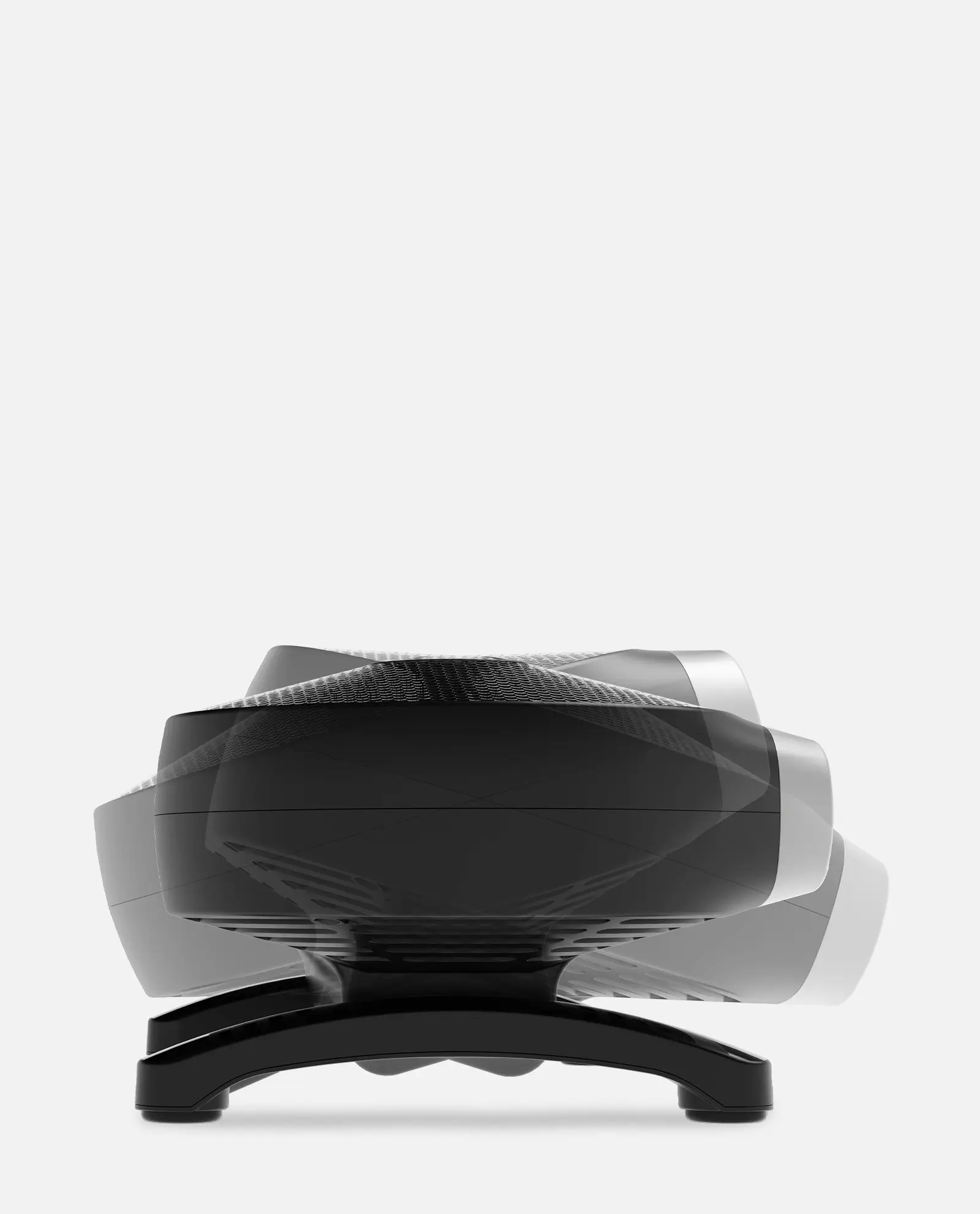 AXL fan with faded overlays to show how far the fan can tilt.