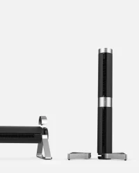 Vornado AIRBAR 4 tower fan's magnetic base in horizontal and vertical positions