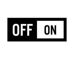 Black Icon that says Off On. This icon is a simplified way of showing how the Vornado overheat protection switches on.