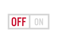 White Red Overheat Icon Grey and Red Icon that says Off On. This icon is a simplified way of showing how the Vornado overheat protection switches on.