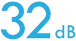 32 db Blue 32 db text icon