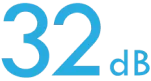32 db Blue 32 db text icon