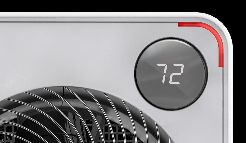 VMHi500 Comfort Closeup of VMHi500's Digital thermostat
