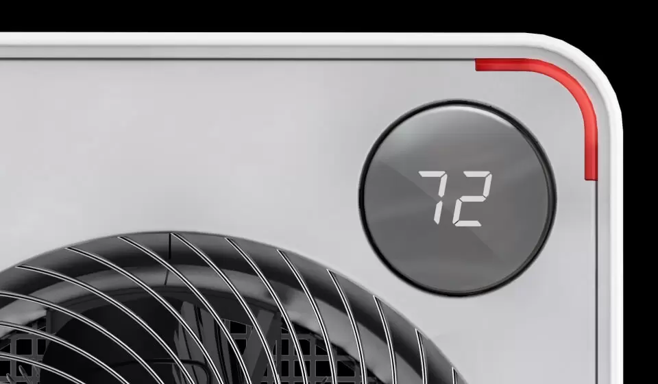 VMHi500 Comfort Closeup of VMHi500's Digital thermostat