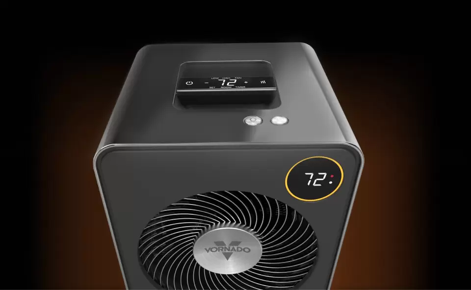 VMHi600 5 Year Warranty Front and top view of VMHi600 heater