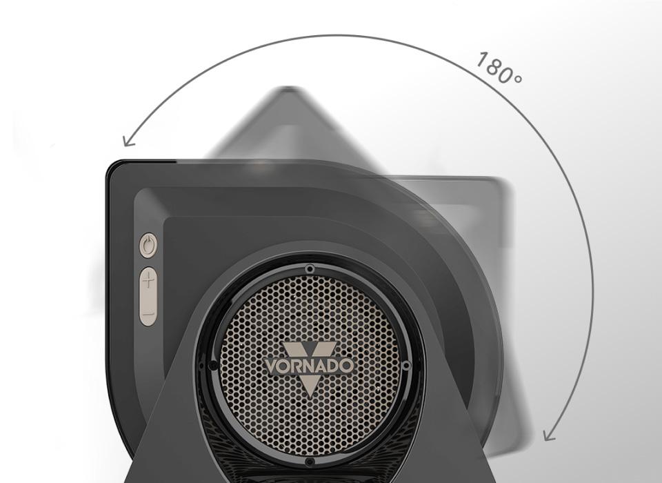 FLY Max 180 Rotation A still image showing FLY MAX's 180° rotation. The image shows the fan overlayed at different angles.