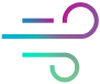 Blue-green-purple gradient wind icon