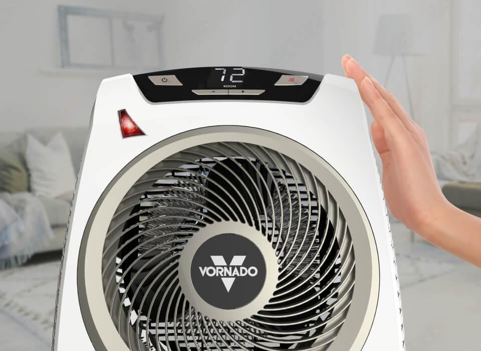 AVH10+ Cool Touch Hand on AVH10+'s casing to show it's cool to touch while running
