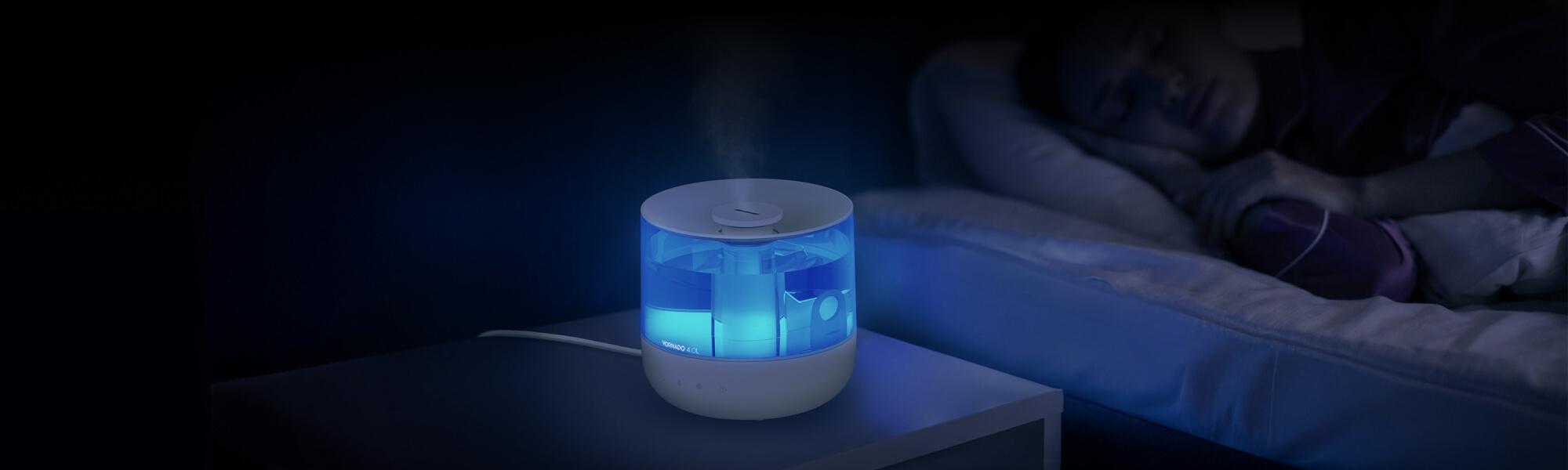 Mistic 4 Benefits Woman sleeping with Mistic 4 on her side table