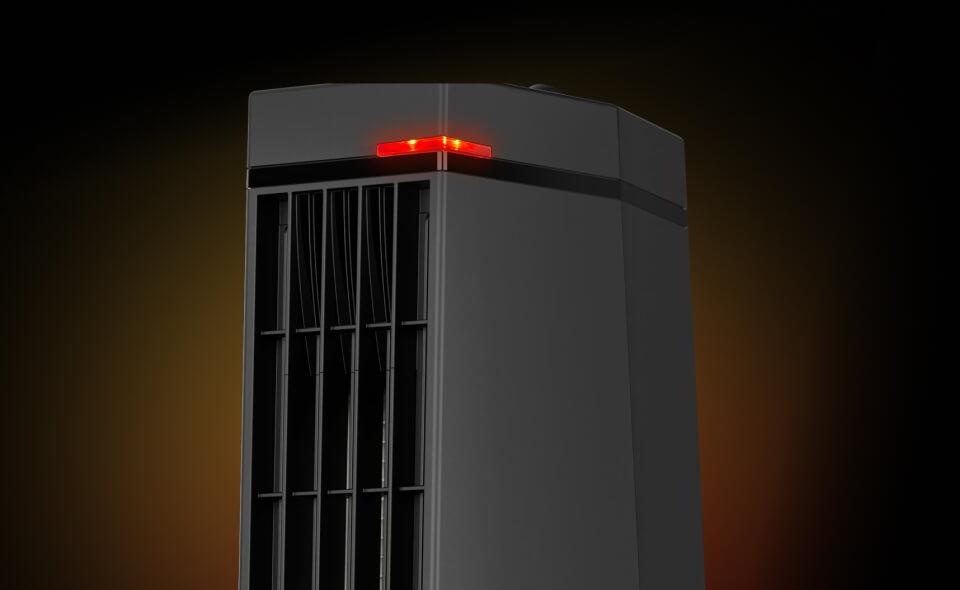 Side view of the RISE 20H Heater