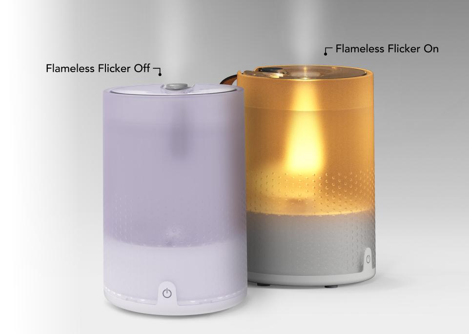 Votiv 4 Flicker Modes Votiv 4 Light Modes showing the Flameless Flicker On and the Flameless Flicker Off